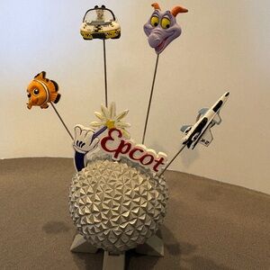 Disney Epcot Picture Photo Memo Holder Spaceship Earth Nemo Figment Test Track